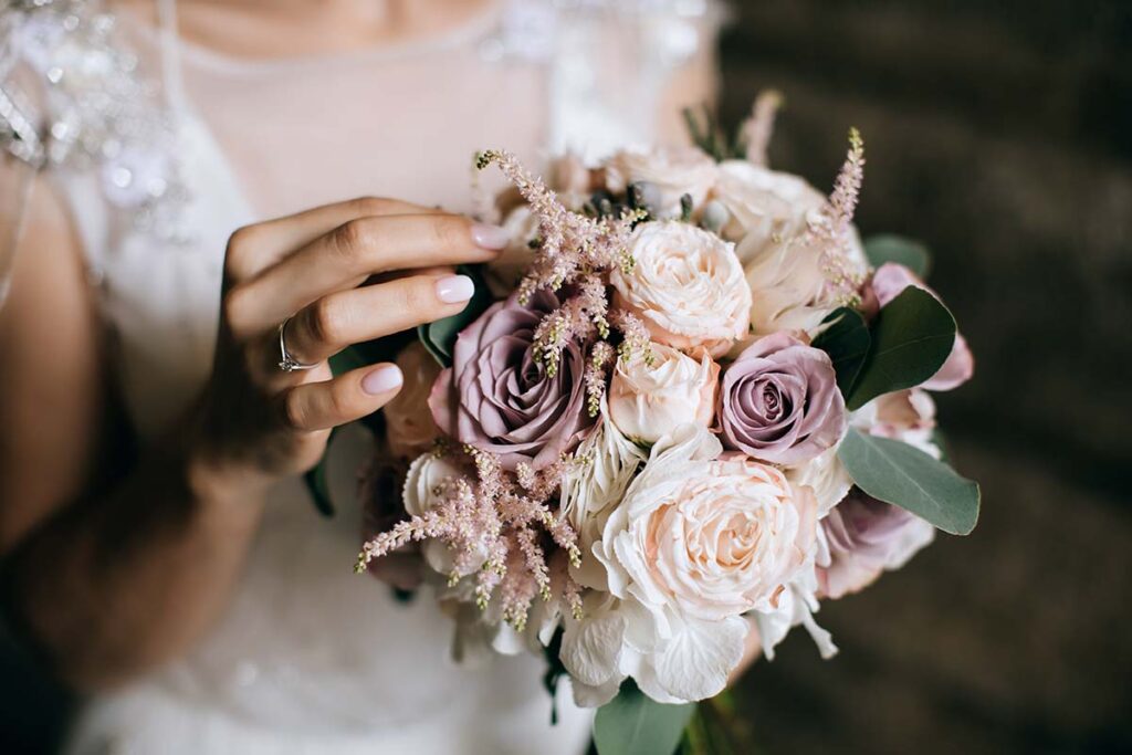 Bride holding a Wedding bouquet